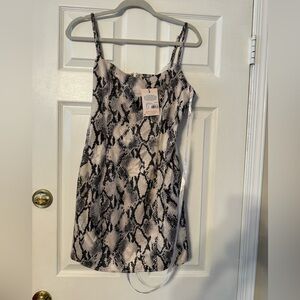 Missguided Snake Print Mini Dress